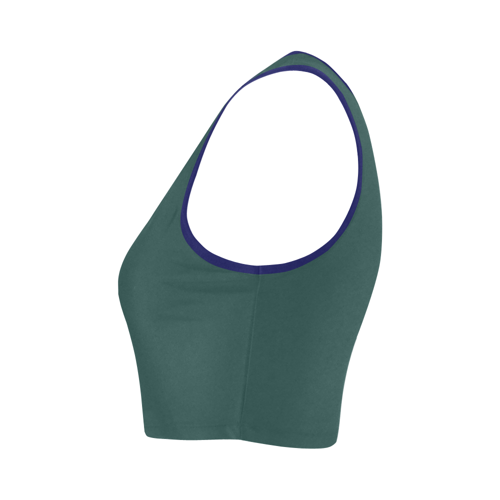 June Bug Green Women's Crop Top (Model T42)