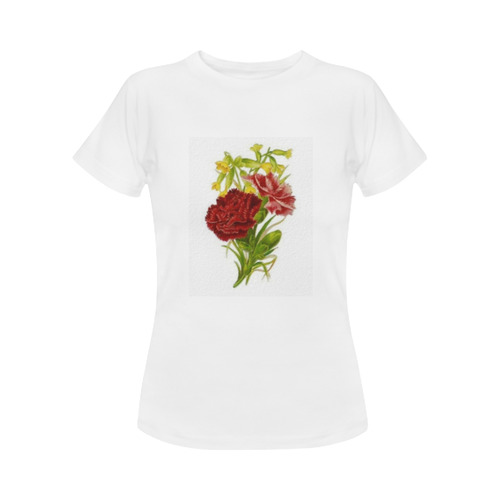 Vintage Carnations Women's Classic T-Shirt (Model T17）