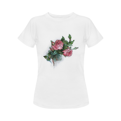 Roses Vintage Floral Women's Classic T-Shirt (Model T17）
