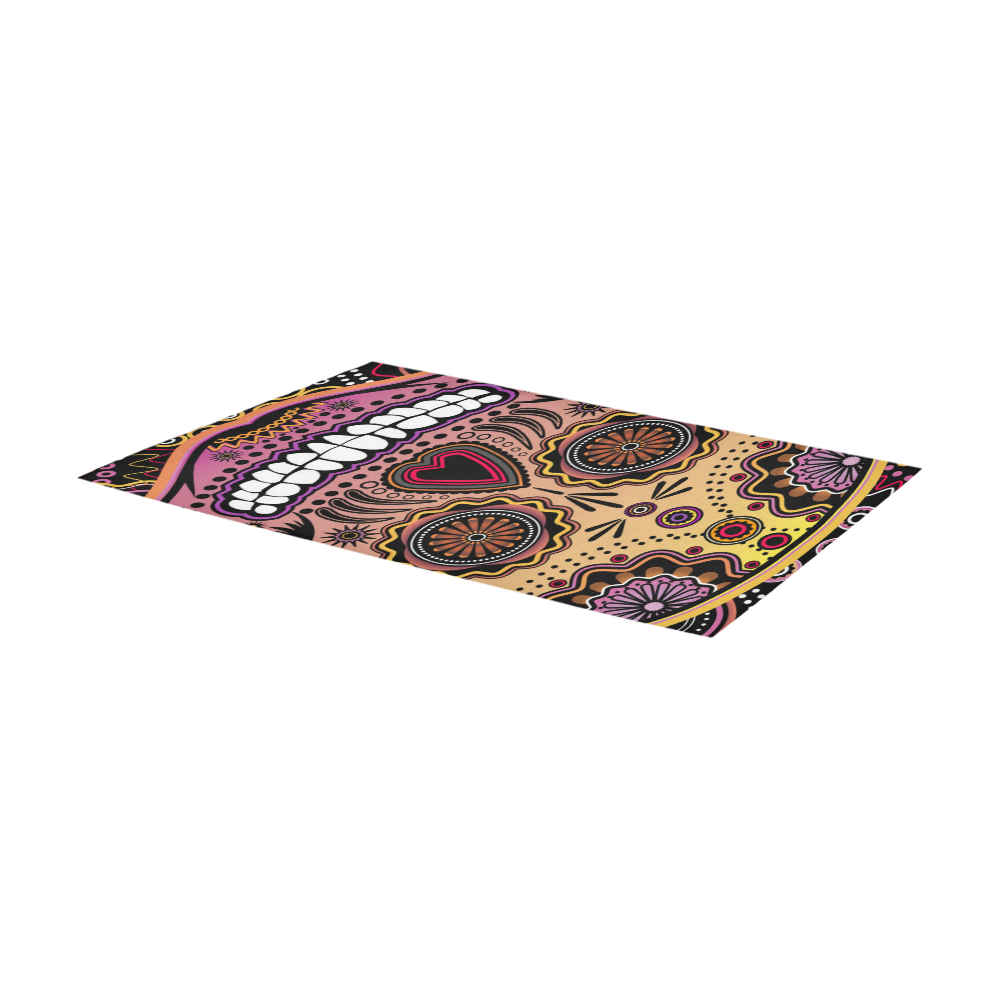 candy sugar skull Area Rug 7'x3'3''