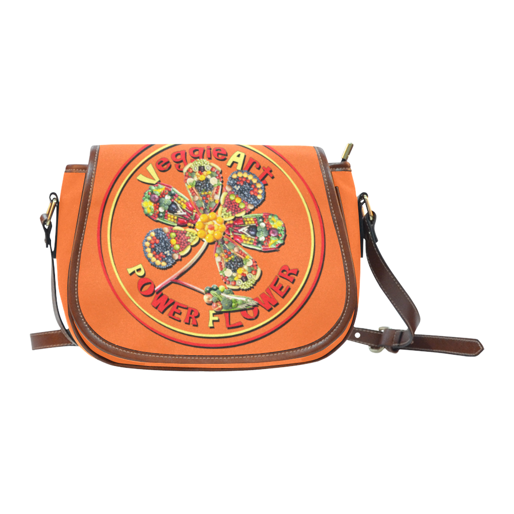 VeggieArt Power Flower Saddle Bag/Small (Model 1649) Full Customization