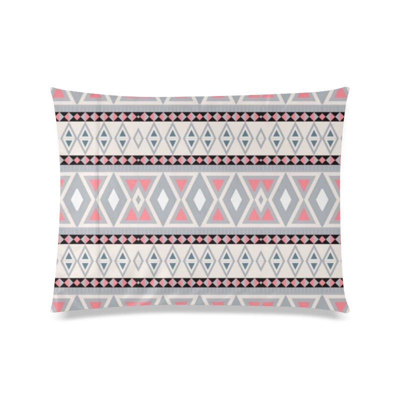 fancy tribal pattern LEO,soft Custom Zippered Pillow Case 20"x26"(Twin Sides)