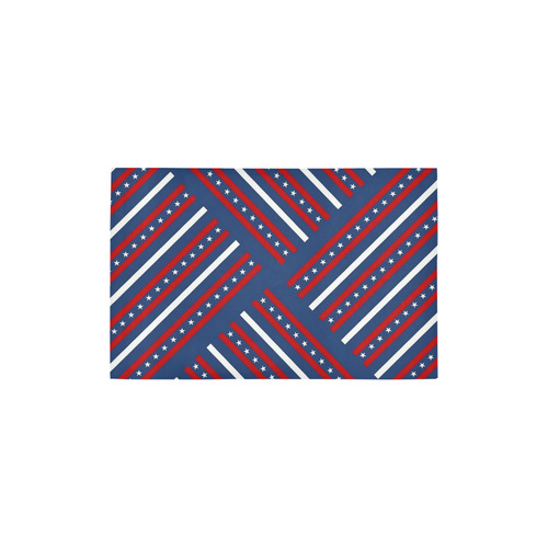 Patriotic Crisscross Area Rug 2'7"x 1'8‘’