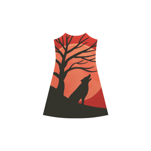Spooky Wolf Tree Alcestis Slip Dress (Model D05)