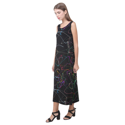 glowing in the dark Phaedra Sleeveless Open Fork Long Dress (Model D08)