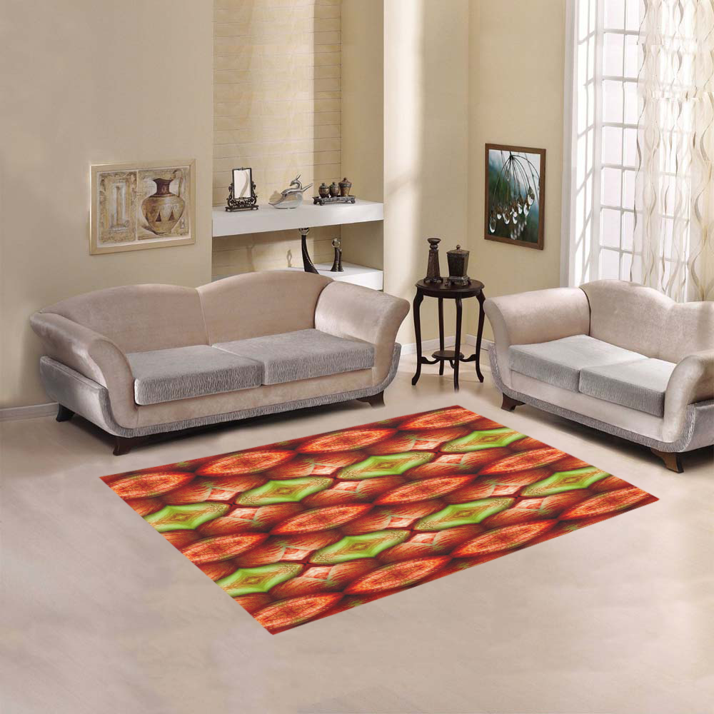 Melons Pattern Abstract Area Rug 5'3''x4'