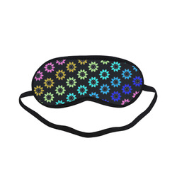 Rainbow Floral Black Sleeping Mask