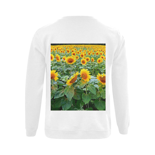Sunflower Field Gildan Crewneck Sweatshirt(NEW) (Model H01)