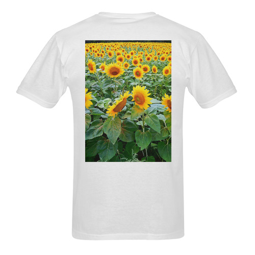 Sunflower Field Men's T-Shirt in USA Size (Two Sides Printing)