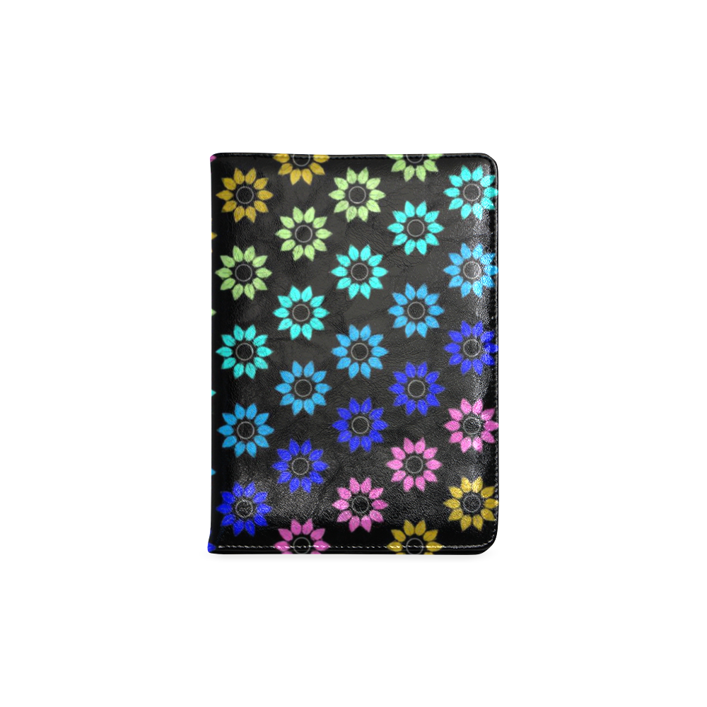 Rainbow Floral Black Custom NoteBook A5