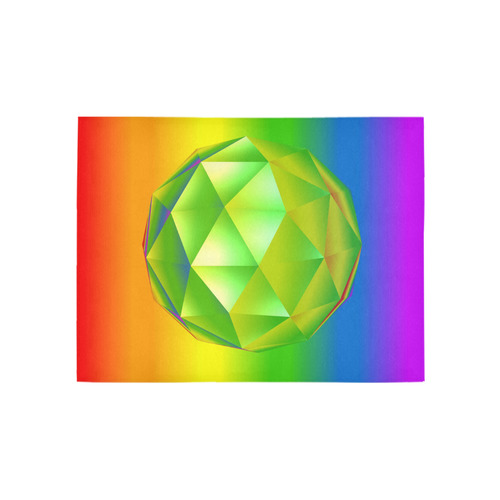 Quillt 3D Rainbow Area Rug 5'3''x4'