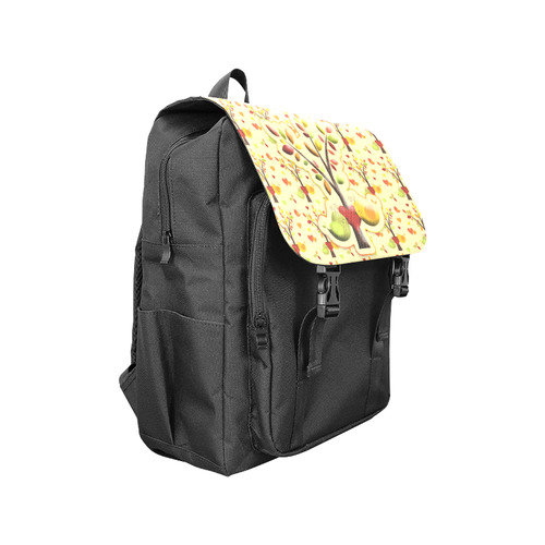 Autumn BIG LOVE Pattern TREEs, BIRDs and HEARTS Casual Shoulders Backpack (Model 1623)