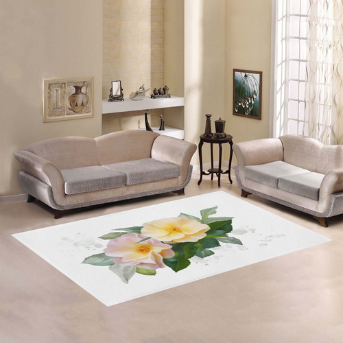 2 Wild Roses Area Rug7'x5'