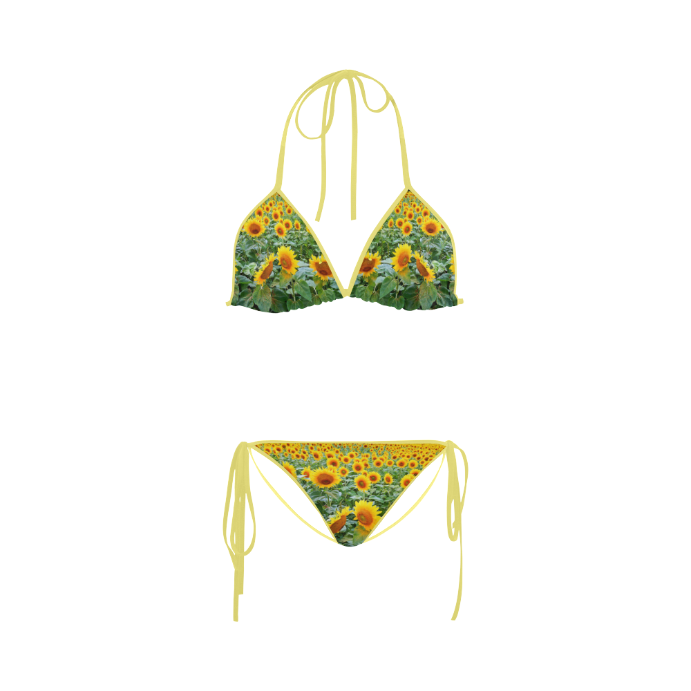 Sunflower Field Custom Bikini Swimsuit