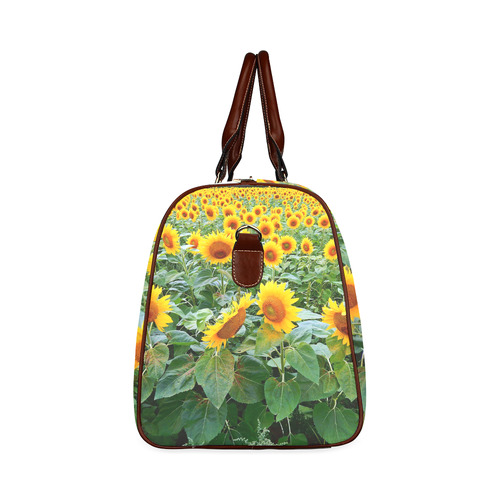Sunflower Field Waterproof Travel Bag/Large (Model 1639)