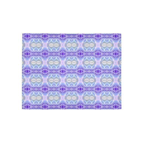 Light Blue Purple White Girly Pattern Area Rug 5'3''x4'