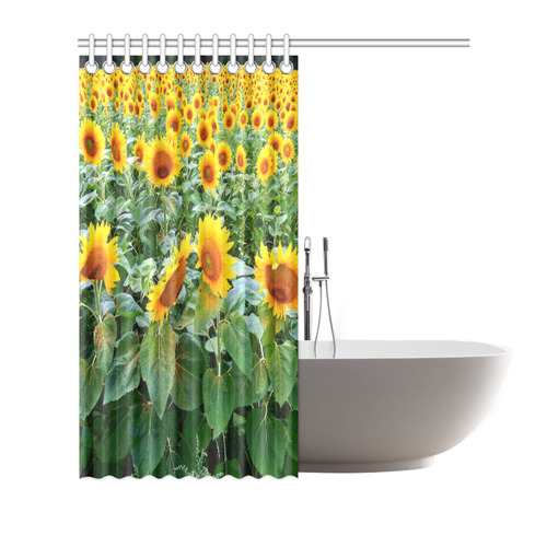 Sunflower Field Shower Curtain 66"x72"