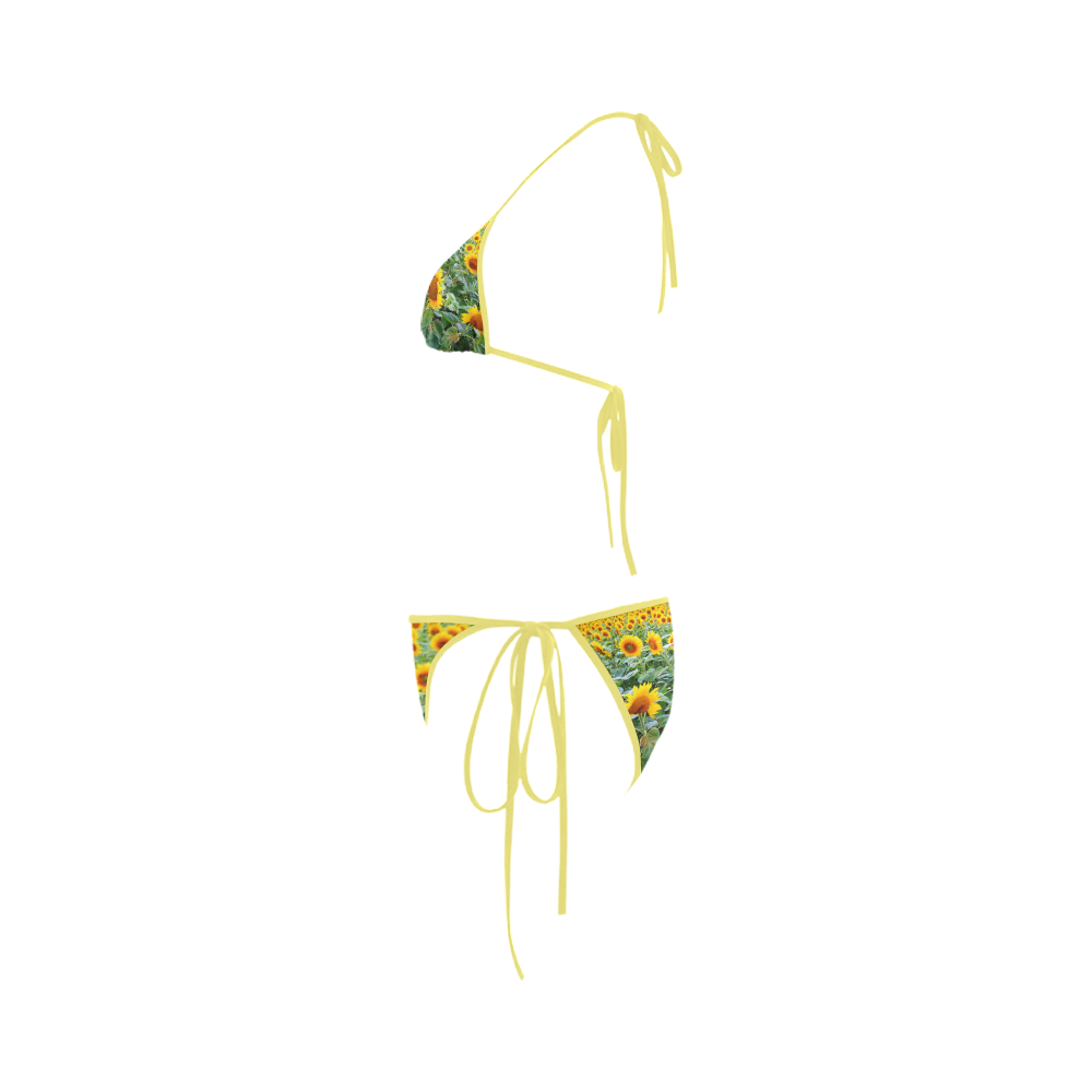 Sunflower Field Custom Bikini Swimsuit