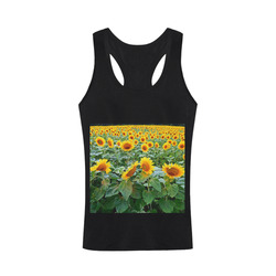 Sunflower Field Plus-size Men's I-shaped Tank Top (Model T32)