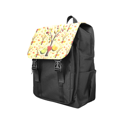 Autumn BIG LOVE Pattern TREEs, BIRDs and HEARTS Casual Shoulders Backpack (Model 1623)