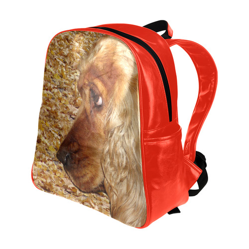 Dog Cocker Spaniel Multi-Pockets Backpack (Model 1636)