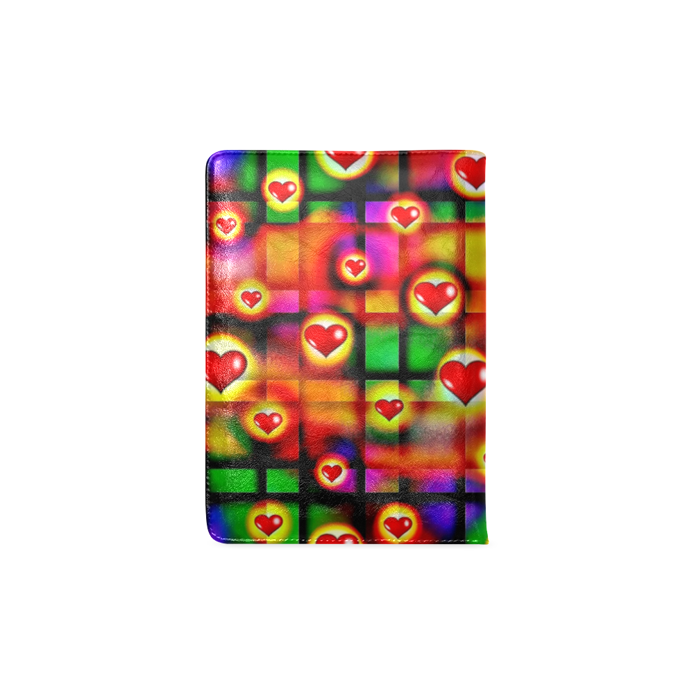 Hearts Parade Colorful Plaid Custom NoteBook A5