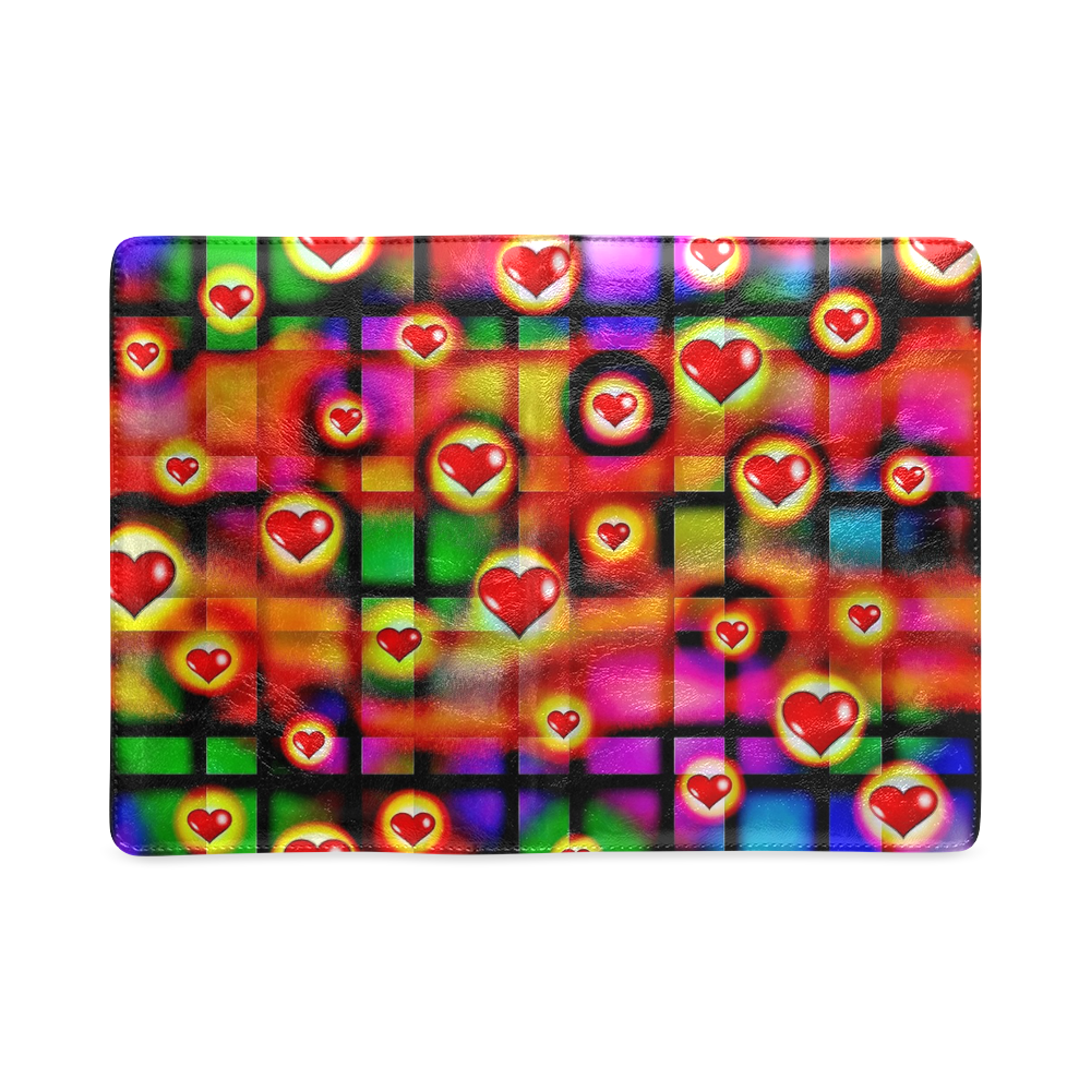 Hearts Parade Colorful Plaid Custom NoteBook A5