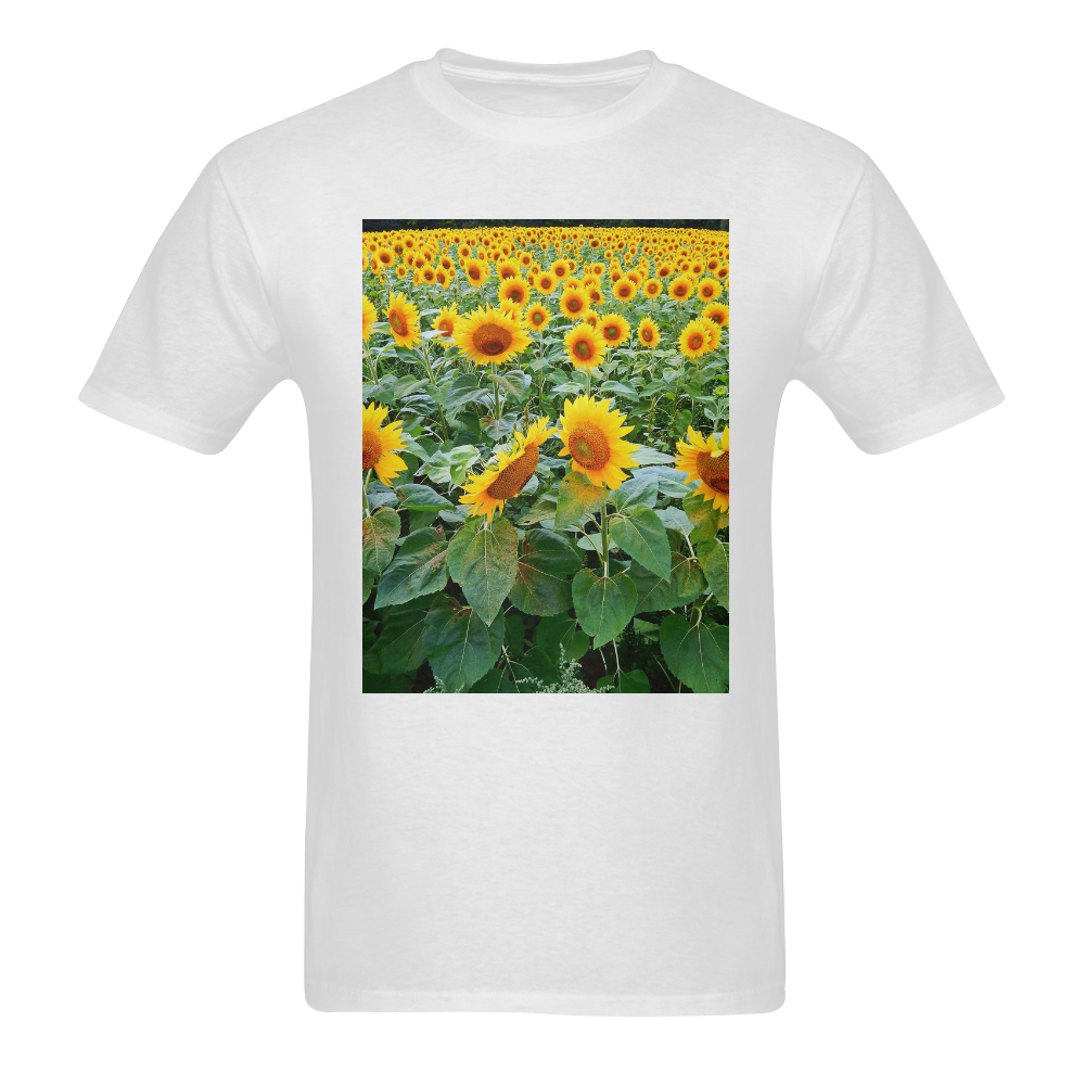 Sunflower Field Men's T-Shirt in USA Size (Two Sides Printing)