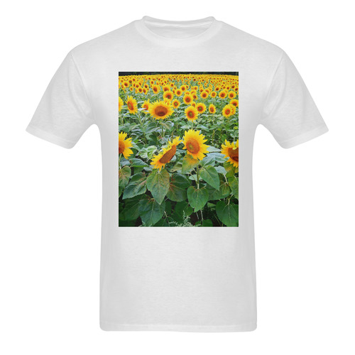 Sunflower Field Men's T-Shirt in USA Size (Two Sides Printing)