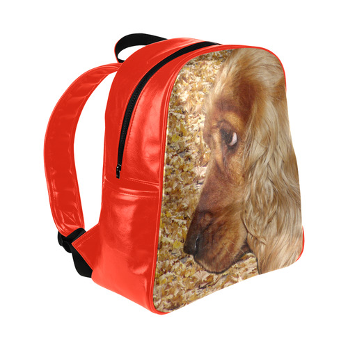 Dog Cocker Spaniel Multi-Pockets Backpack (Model 1636)