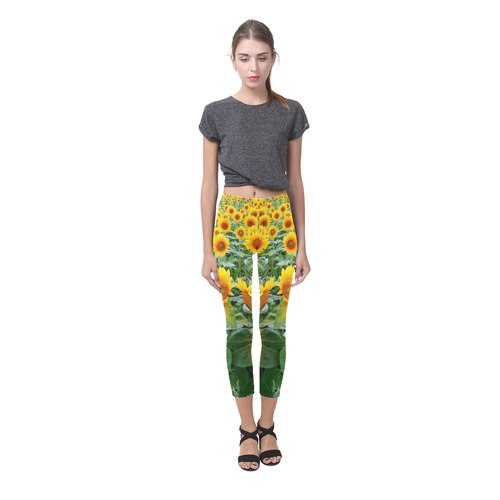 Sunflower Field Capri Legging (Model L02)