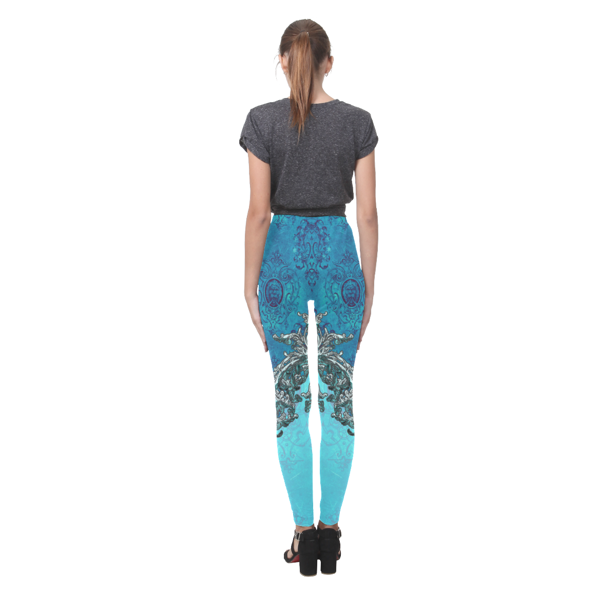 Vintage design with lion Cassandra Women's Leggings (Model L01)