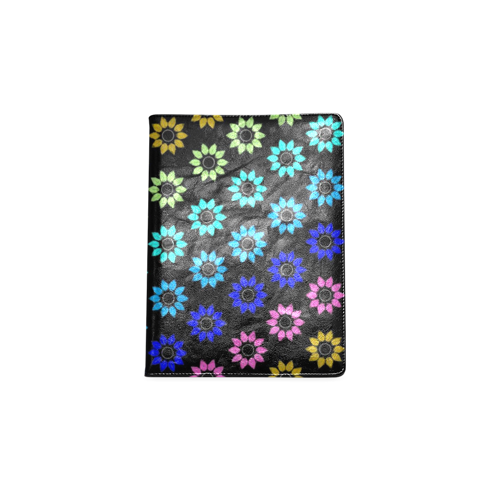 Rainbow Floral Black Custom NoteBook B5