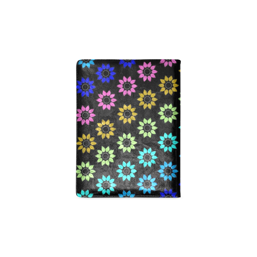 Rainbow Floral Black Custom NoteBook B5
