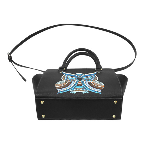 Cute Blue Owl Classic Shoulder Handbag (Model 1653)