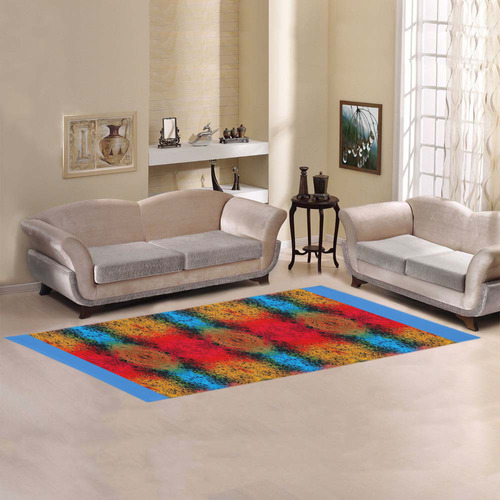 Colorful Goa Tapestry Painting Area Rug 9'6''x3'3''