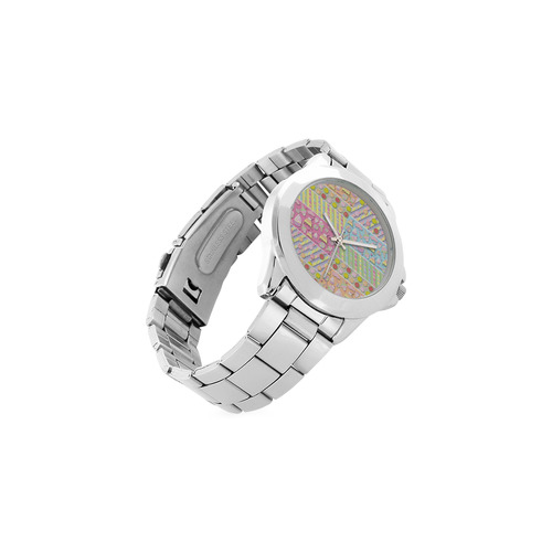 Candy, Cupcakes and Ice Cream Unisex Stainless Steel Watch(Model 103)