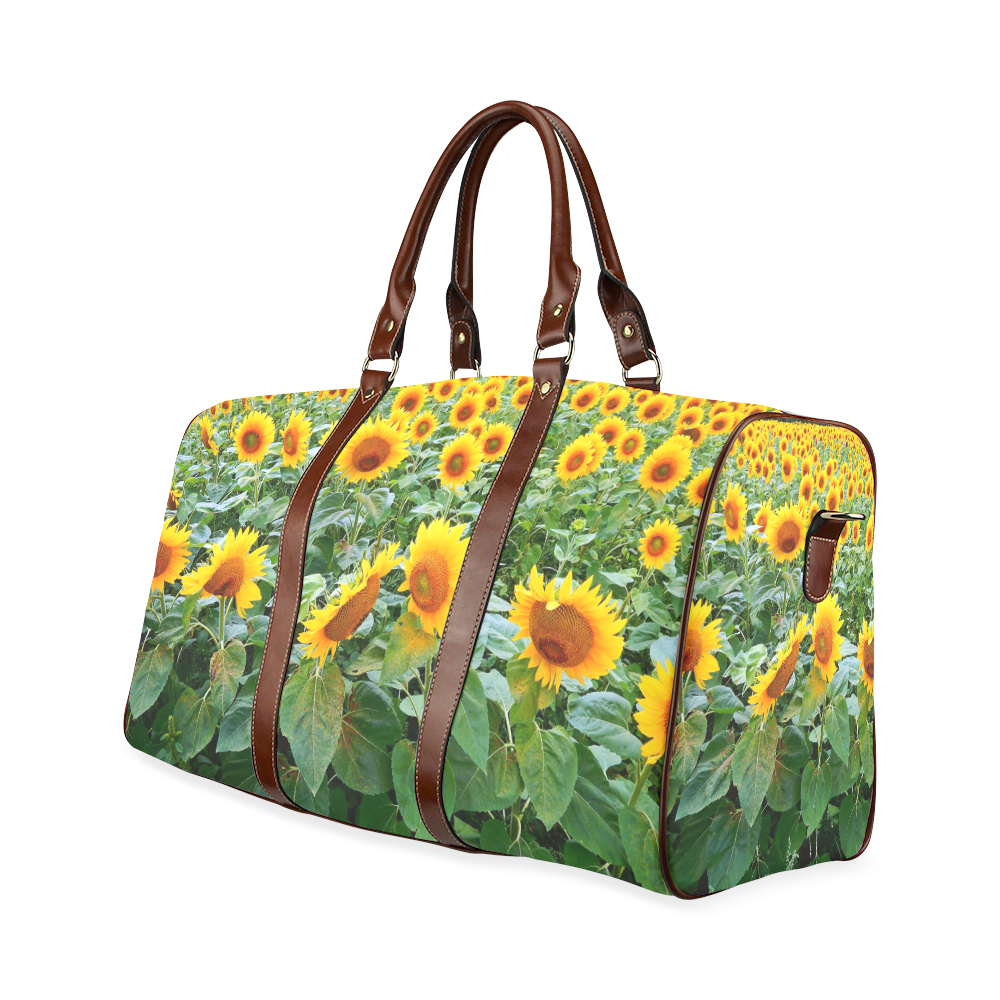 Sunflower Field Waterproof Travel Bag/Large (Model 1639)