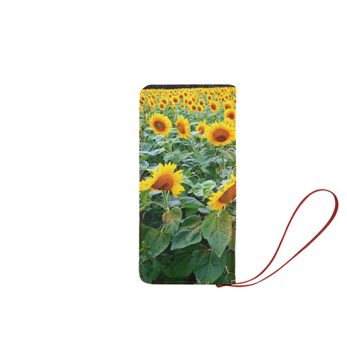 Sunflower Field Women's Clutch Wallet (Model 1637)