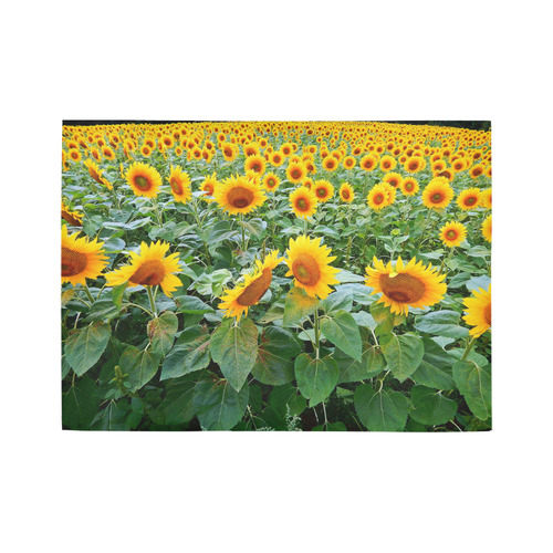 Sunflower Field Area Rug7'x5'