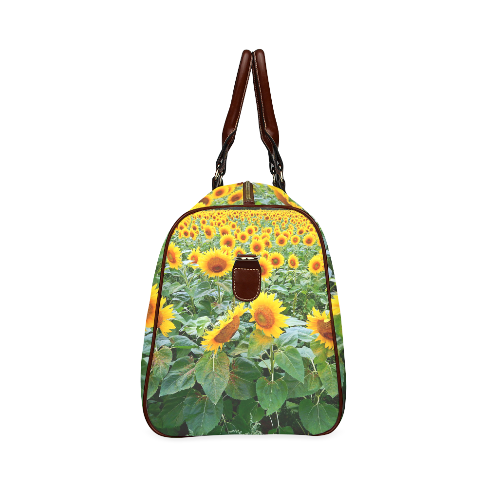 Sunflower Field Waterproof Travel Bag/Small (Model 1639)