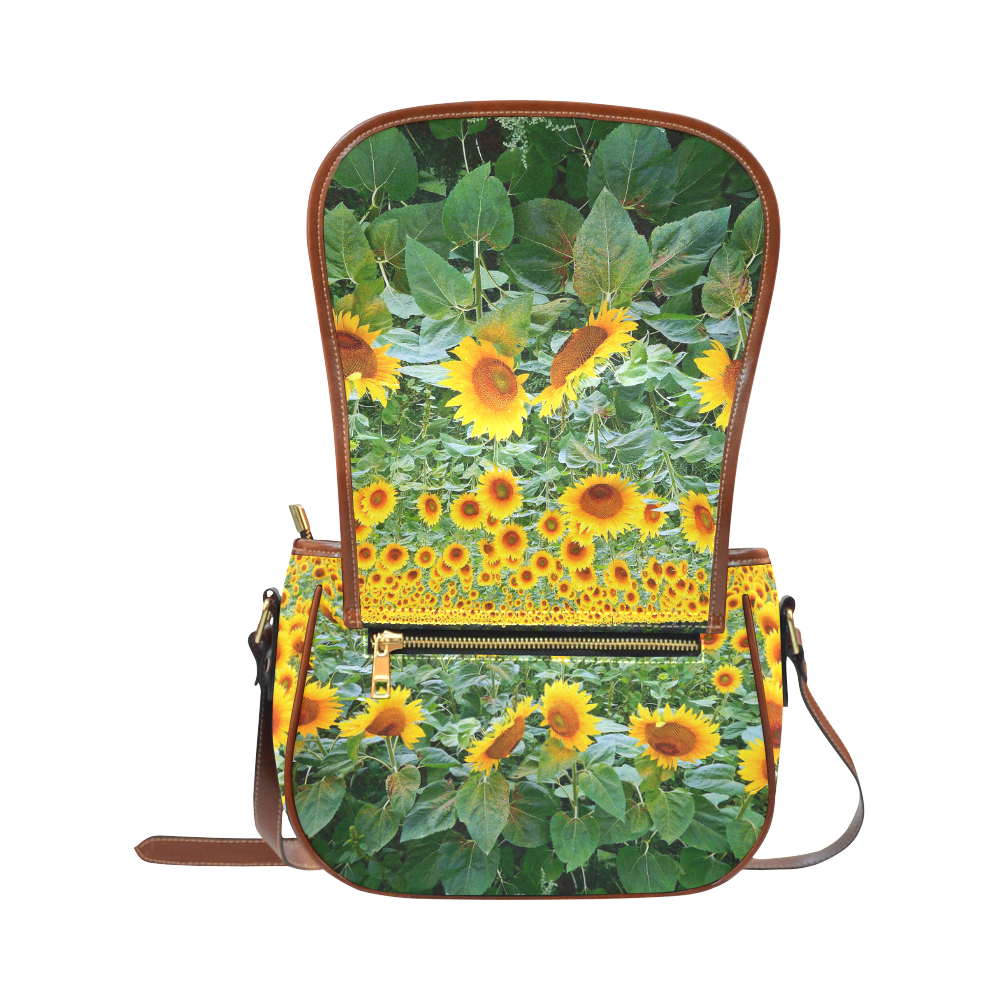 Sunflower Field Saddle Bag/Small (Model 1649) Full Customization