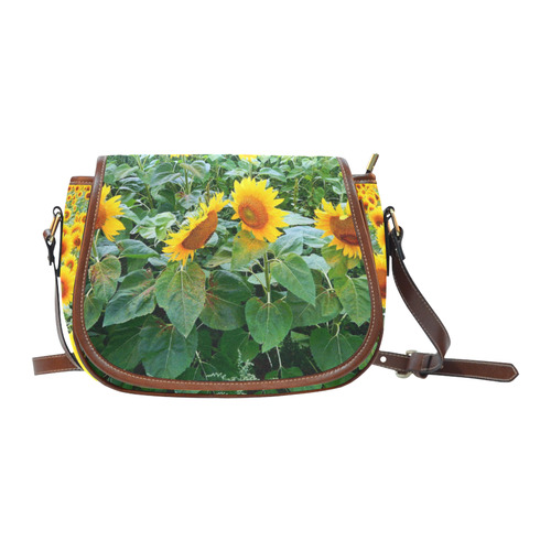 Sunflower Field Saddle Bag/Large (Model 1649)