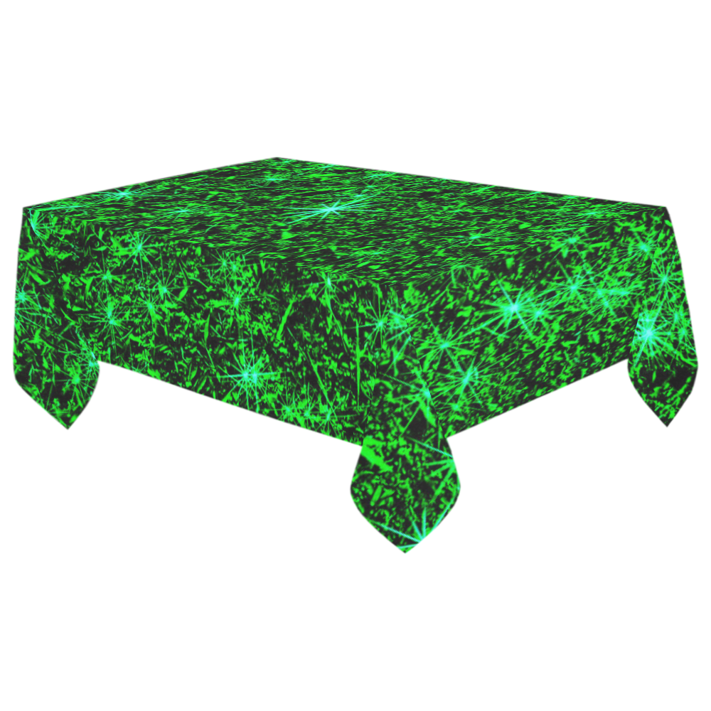 Sparkling Green - Jera Nour Cotton Linen Tablecloth 60"x 104"