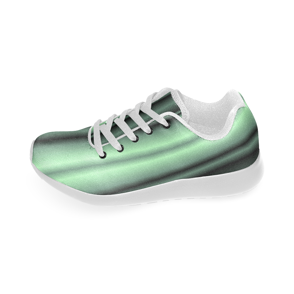 Green Vertical  Stripes Men’s Running Shoes (Model 020)