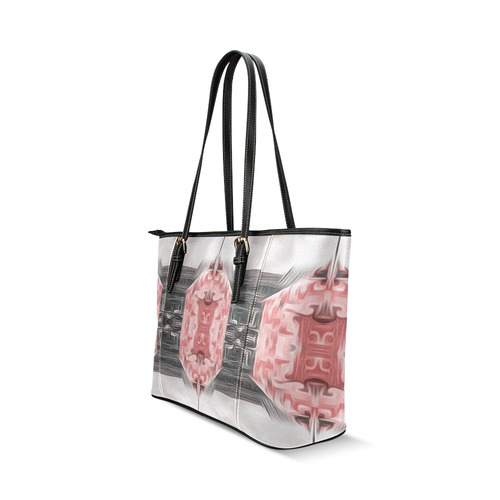 True Compass Pink Tote Bag Leather Tote Bag/Small (Model 1640)