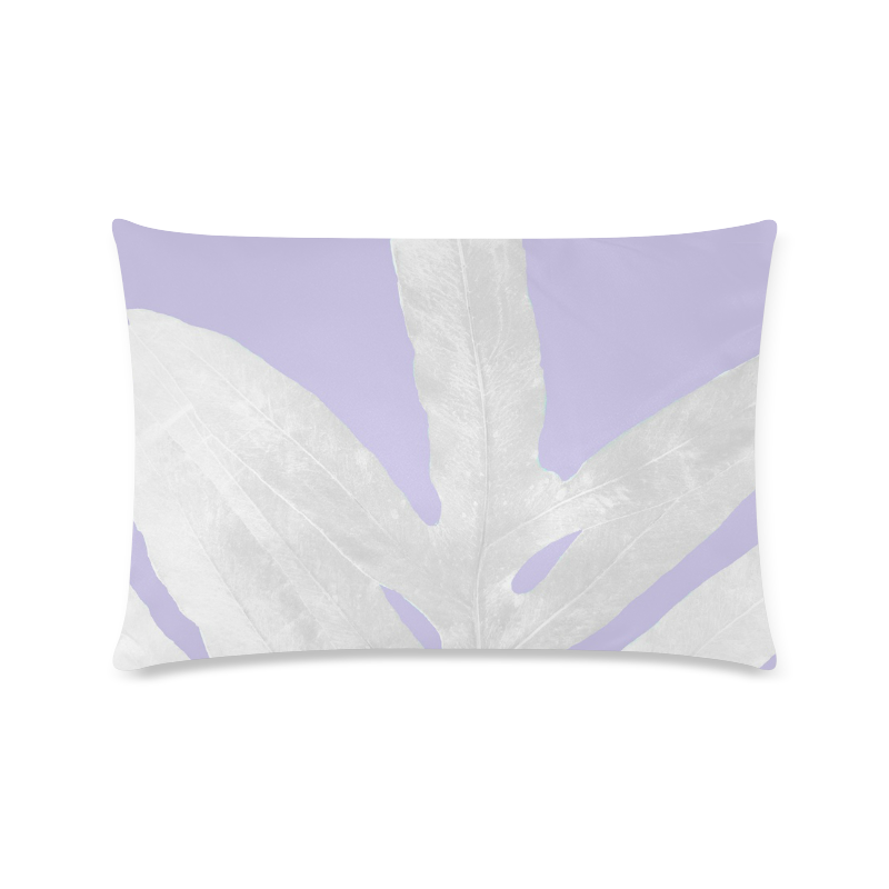 pale lavender fern Custom Zippered Pillow Case 16"x24"(Twin Sides)