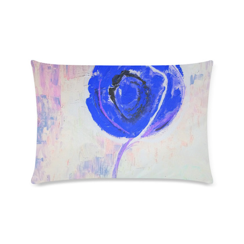 Golden Rose Acrylic Icey Blue Custom Zippered Pillow Case 16"x24"(Twin Sides)