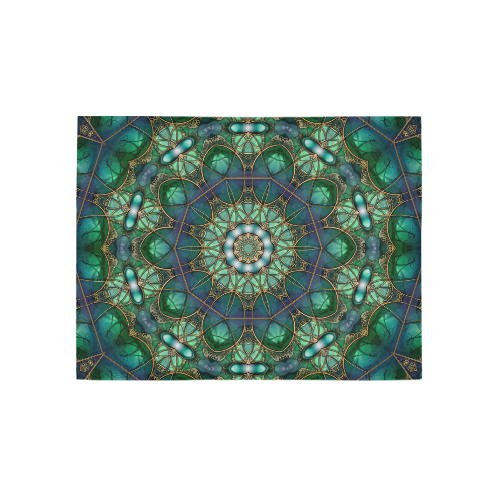 Emerald Kaleidoscope Area Rug 5'3''x4'