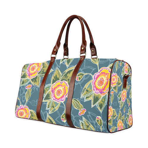 Floral Fantsy Pattern Waterproof Travel Bag/Large (Model 1639)